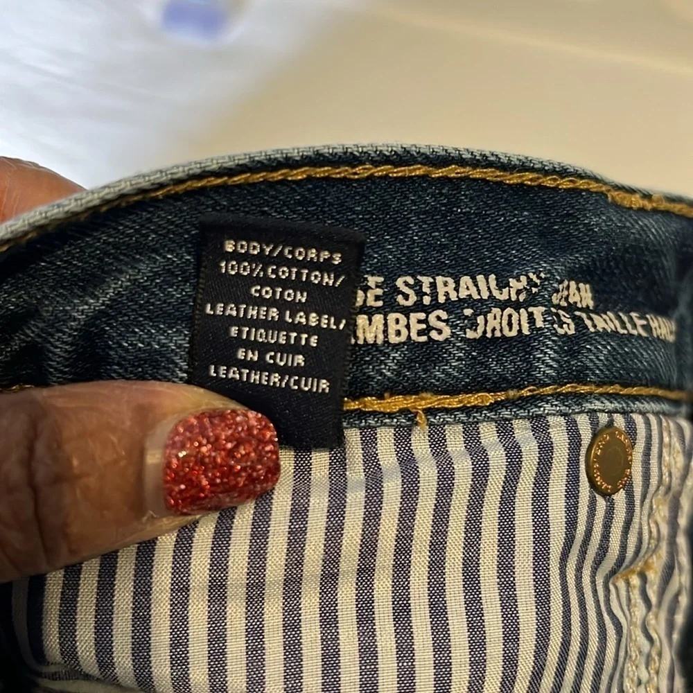 Lands’ End High Rise Straight Jeans